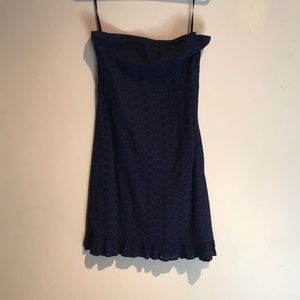 Navy Blue strapless dress